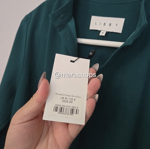 Libby London Shoreditch Green Shirt Dress - Picture 4 of 8